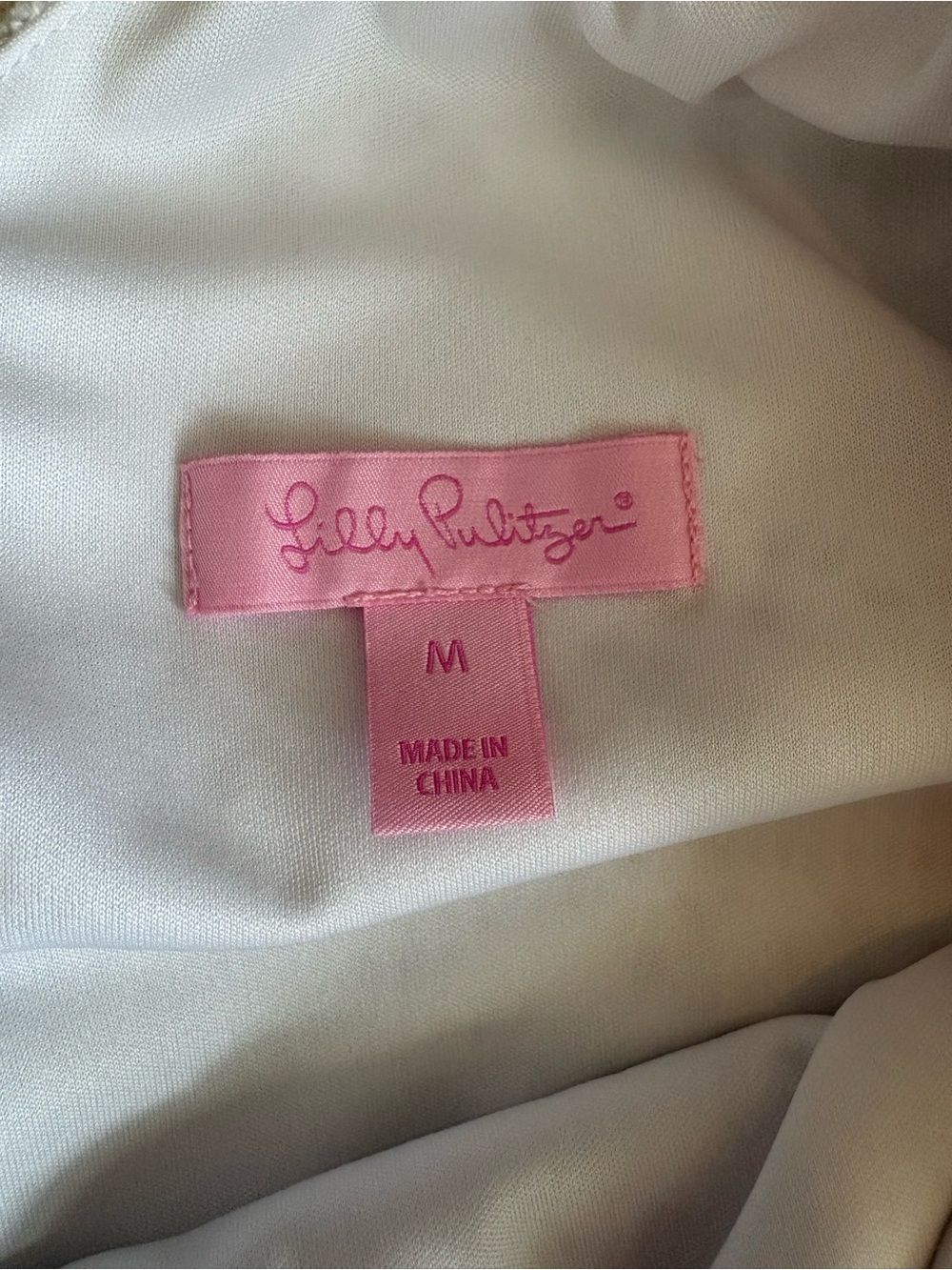Lilly Pulitzer Foley Resort White Whirlpool Knit Lace Dress Size Medium NWT - Picture 10 of 12
